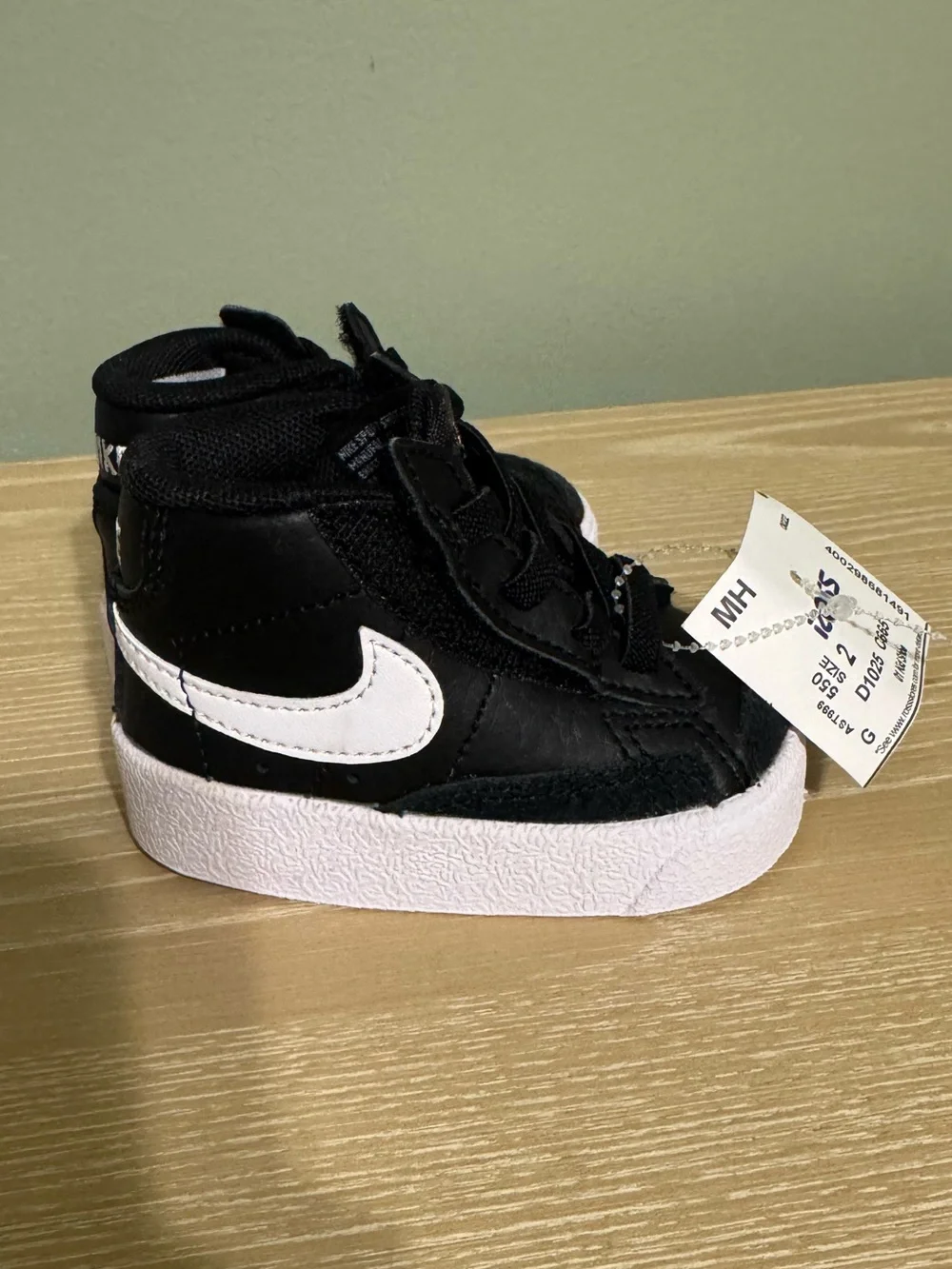 NWT Nike Black and White Baby High-Top Sneakers